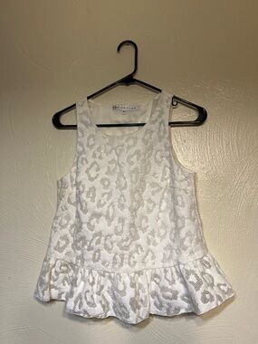 Trina Turk white sleeveless top blouse size small